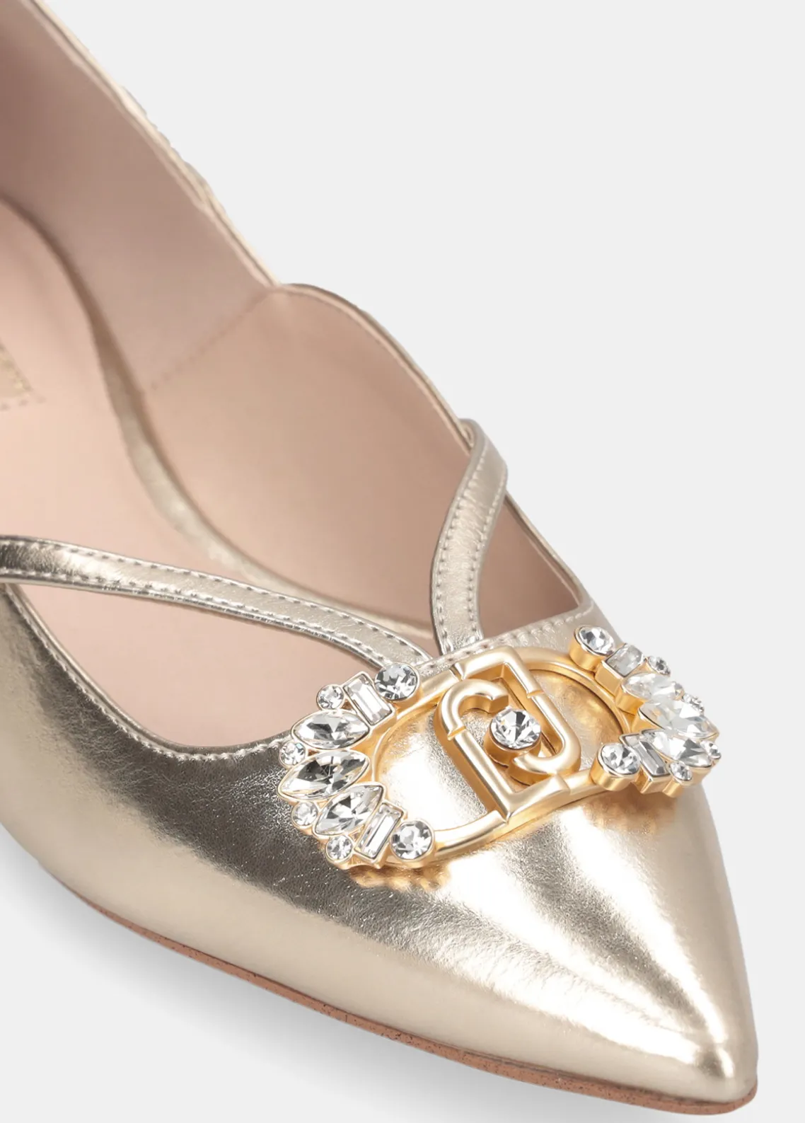 Liu Jo Bailarinas con logotipo de pedrería-Mujer Mocasines