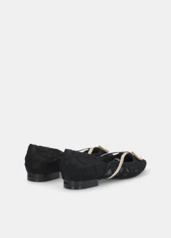 Liu Jo Bailarinas de encaje con logotipo de pedrería-Mujer Mocasines