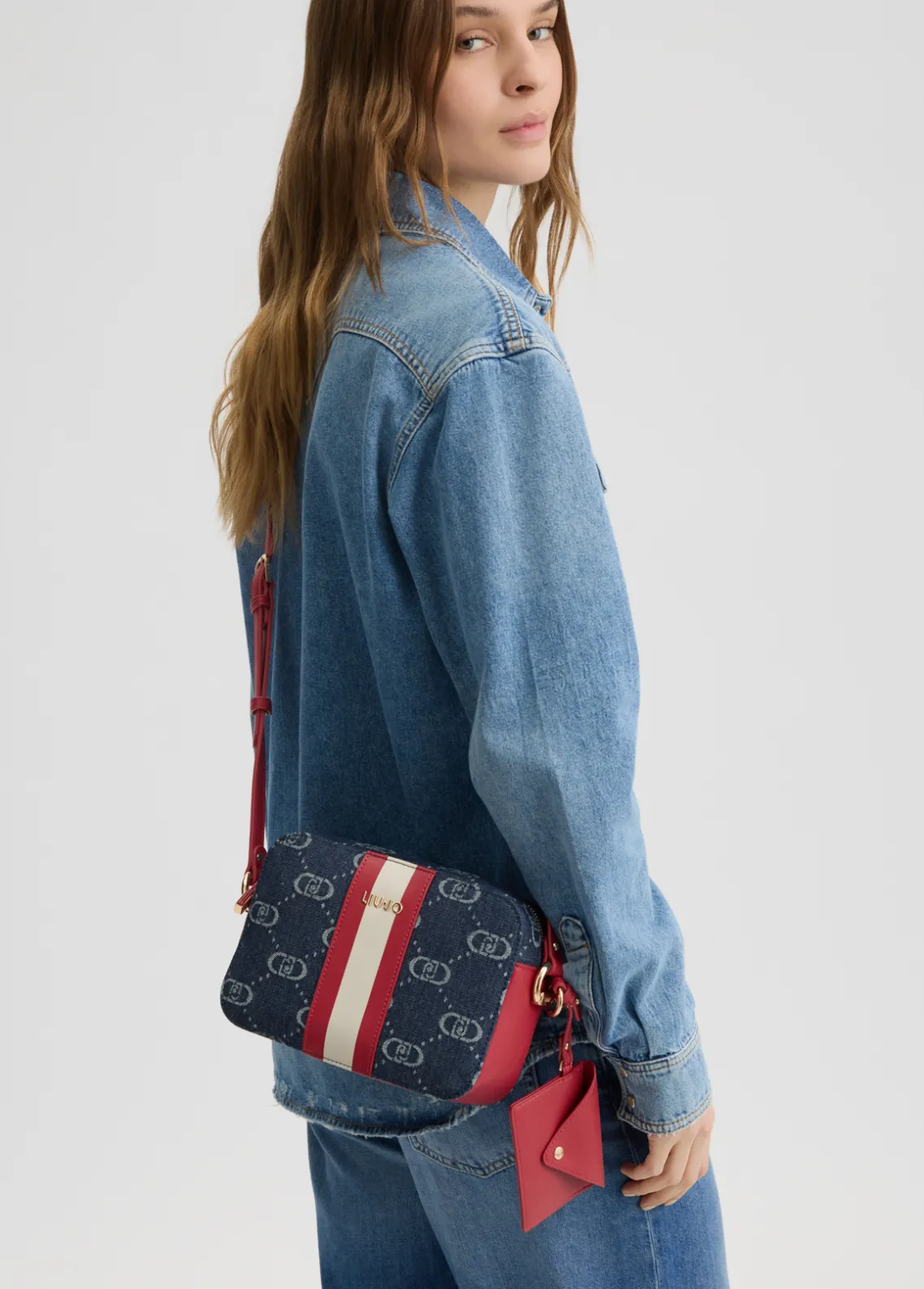 Liu Jo Bandolera mediana de jacquard-Mujer Bolsos Bandoleras