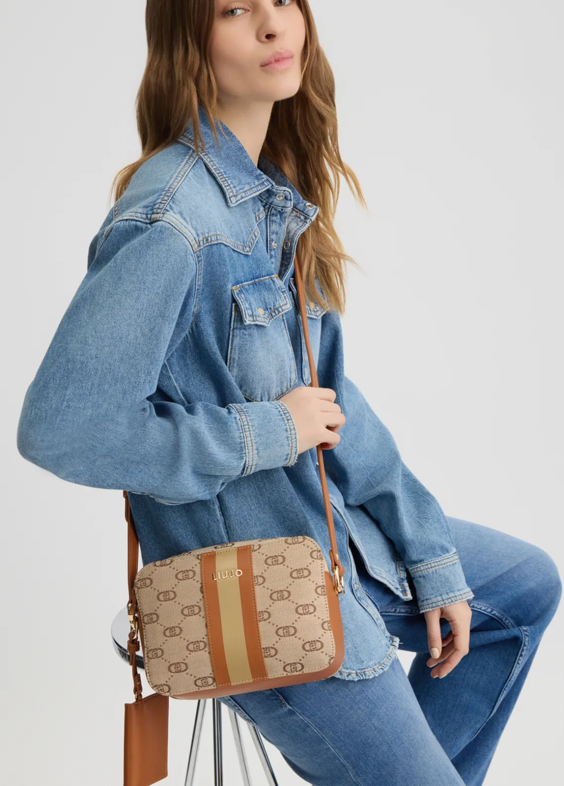 Liu Jo Bandolera mediana de jacquard-Mujer Bolsos Bandoleras