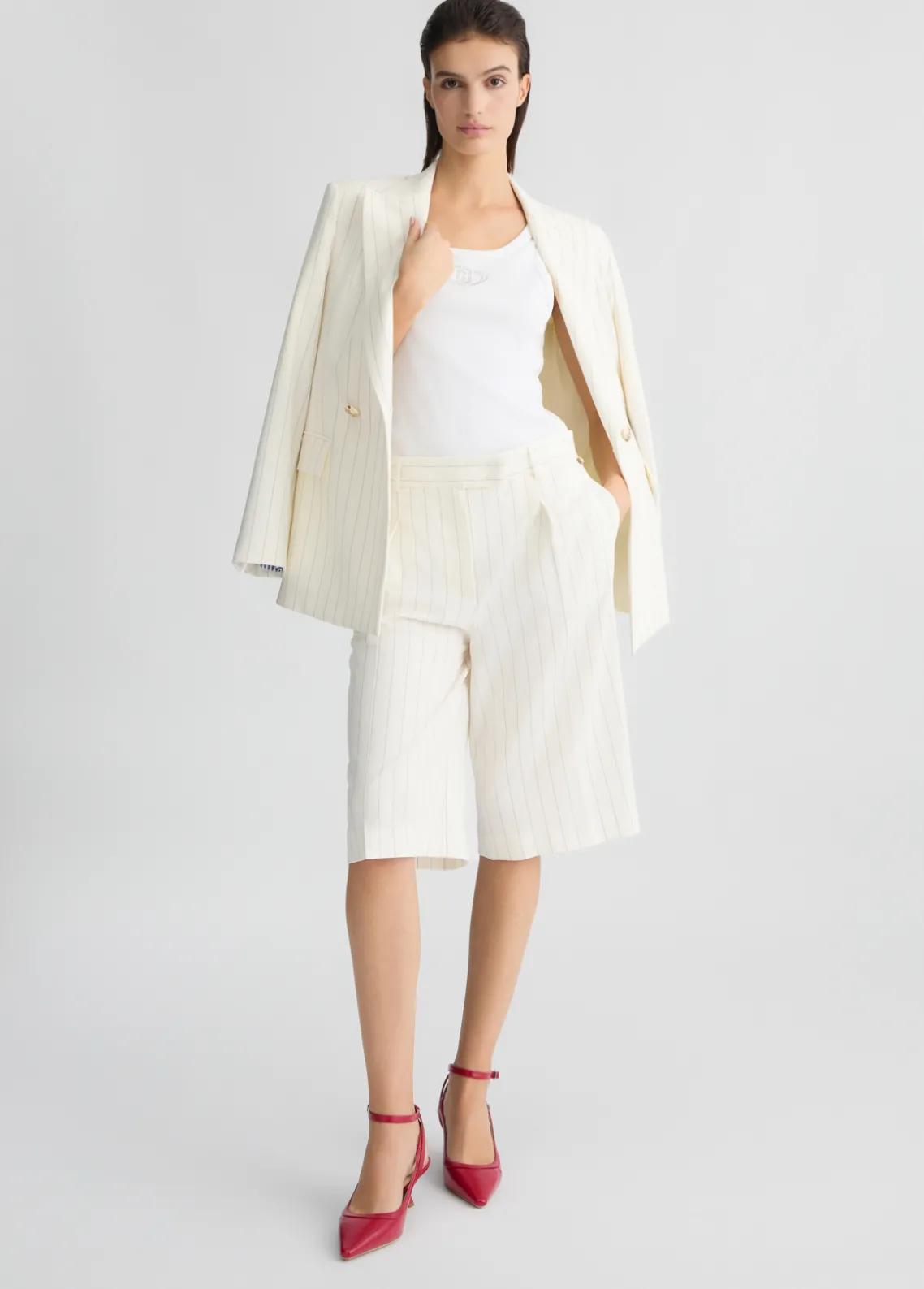Liu Jo Bermudas a rayas-Mujer Pantalones|Tailleur