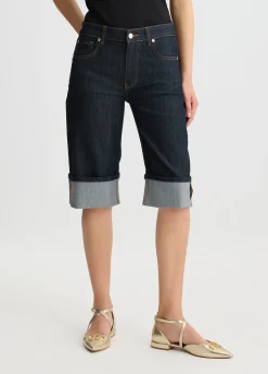 Liu Jo Bermudas de denim con vuelta-Mujer Vaqueros Pitillo