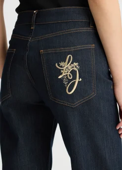Liu Jo Bermudas de denim con vuelta-Mujer Vaqueros Pitillo