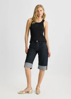 Liu Jo Bermudas de denim con vuelta-Mujer Vaqueros Pitillo