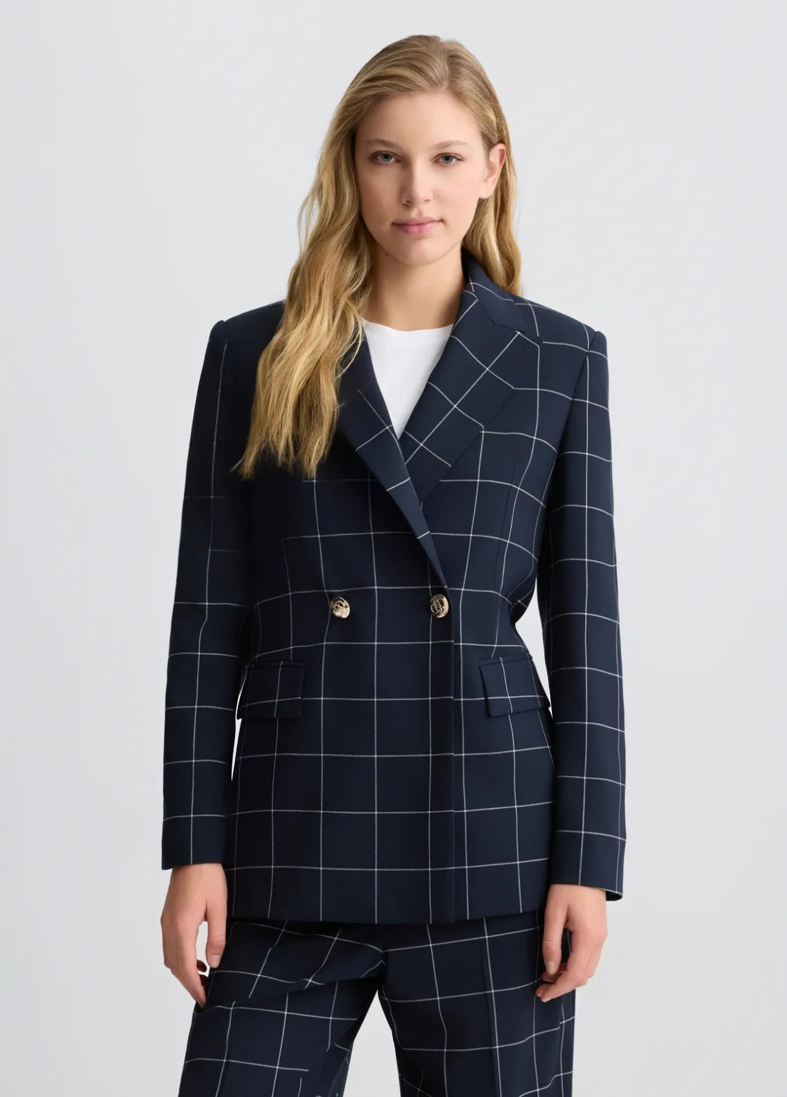 Liu Jo Blazer a cuadros de doble botonadura-Mujer Chaquetas|Tailleur