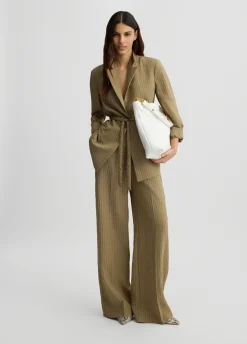 Liu Jo Blazer a rayas con cinturón-Mujer Chaquetas|Tailleur