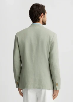 Liu Jo Blazer color salvia 100% lino-Hombre Americanas Y Chalecos