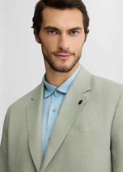 Liu Jo Blazer color salvia 100% lino-Hombre Americanas Y Chalecos