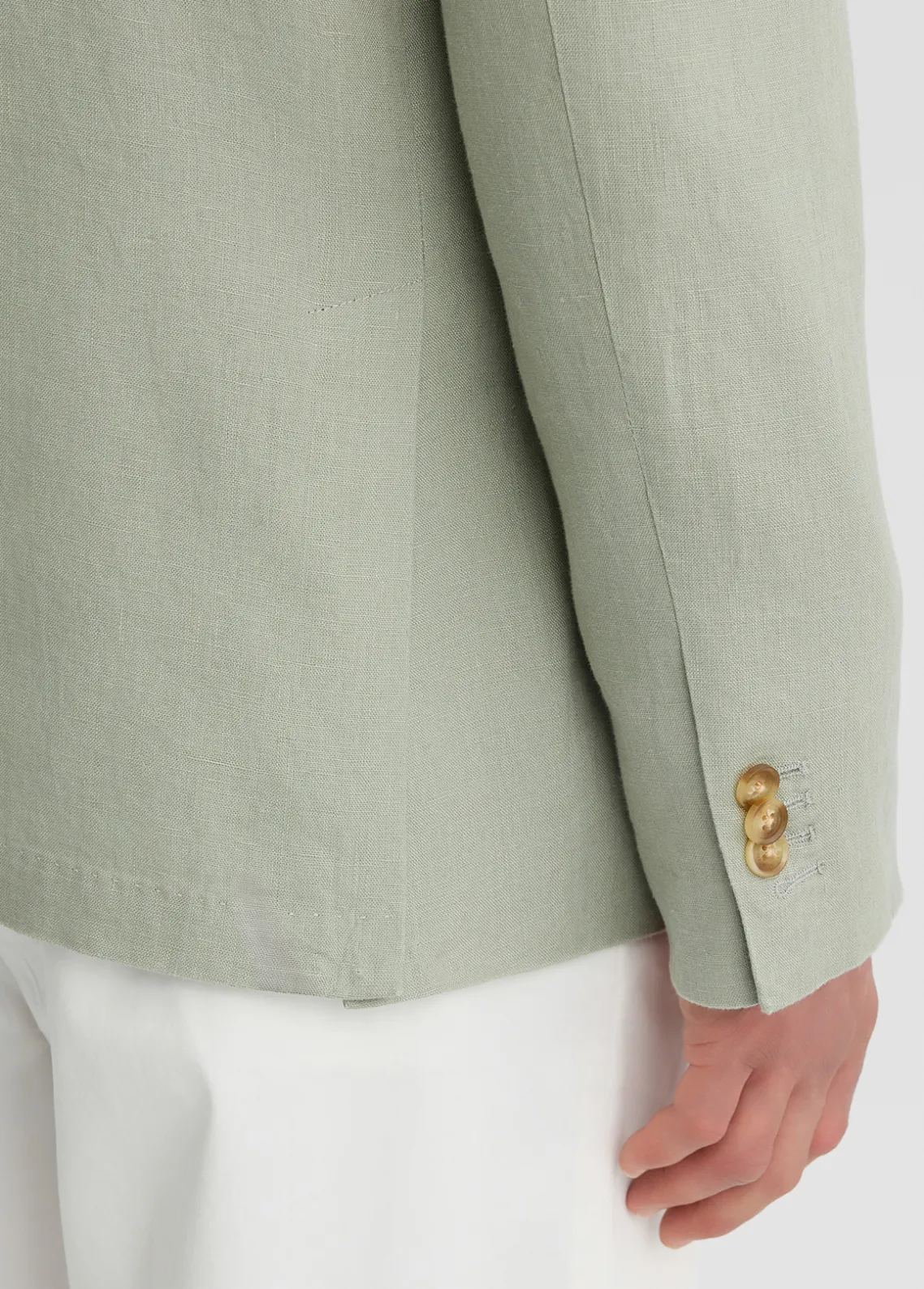 Liu Jo Blazer color salvia 100% lino-Hombre Americanas Y Chalecos