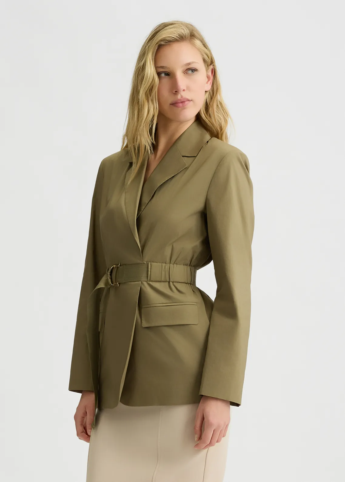 Liu Jo Blazer de algodón con cinturón-Mujer Chaquetas