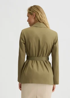 Liu Jo Blazer de algodón con cinturón-Mujer Chaquetas