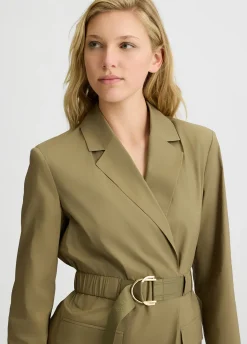Liu Jo Blazer de algodón con cinturón-Mujer Chaquetas