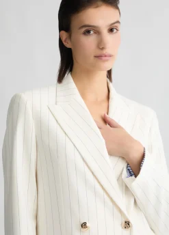 Liu Jo Blazer de doble botonadura con raya diplomática-Mujer Chaquetas|Tailleur