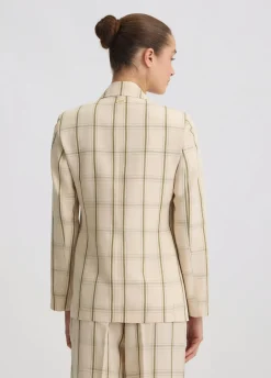 Liu Jo Blazer de lino a cuadros-Mujer Chaquetas|Tailleur