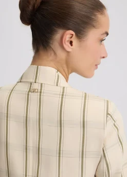 Liu Jo Blazer de lino a cuadros-Mujer Chaquetas|Tailleur