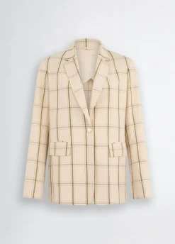 Liu Jo Blazer de lino a cuadros-Mujer Chaquetas|Tailleur