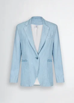 Liu Jo Blazer vaquero de raya diplomática-Mujer Chaquetas|Tailleur