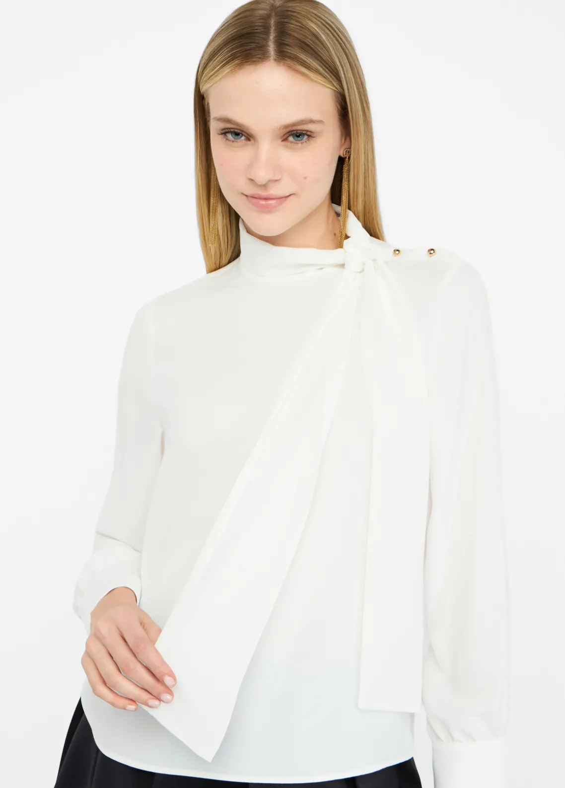 Liu Jo Blusa con bufanda-Mujer Camisas Y Blusas