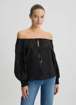 Liu Jo Blusa de algodón con bordados-Mujer Camisas Y Blusas