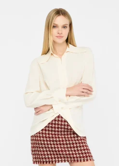 Liu Jo Blusa de crepé de China-Mujer Camisas Y Blusas
