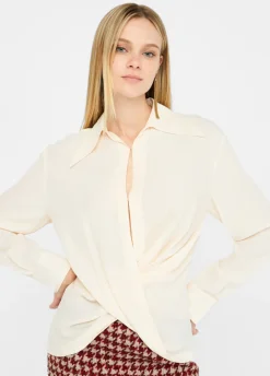 Liu Jo Blusa de crepé de China-Mujer Camisas Y Blusas