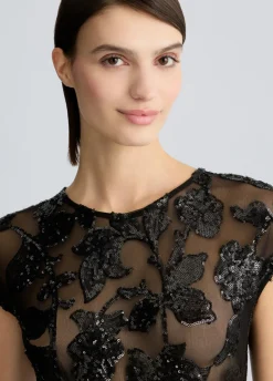 Liu Jo Body top de tul bordado-Mujer Camisetas Y Tops
