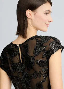 Liu Jo Body top de tul bordado-Mujer Camisetas Y Tops