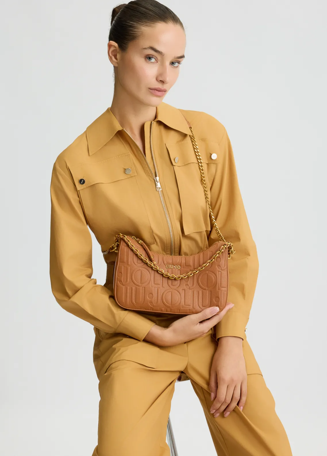 Liu Jo Bolso hobo pequeño con logotipo-Mujer Bolsos De Hombro