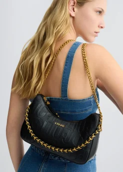 Liu Jo Bolso hobo pequeño con logotipo-Mujer Bolsos De Hombro
