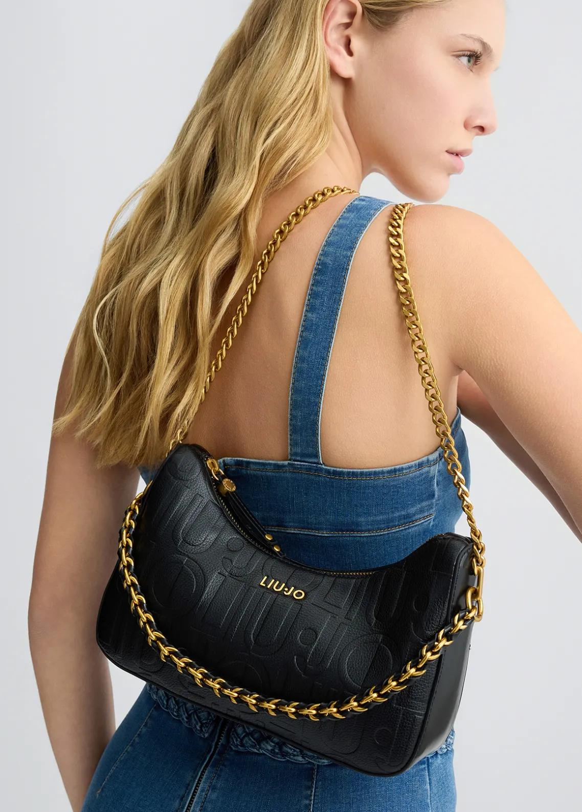 Liu Jo Bolso hobo pequeño con logotipo-Mujer Bolsos De Hombro