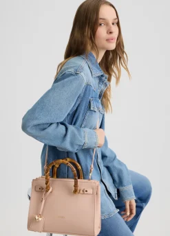 Liu Jo Bolso satchel mediano con asas efecto bambú-Mujer Bolsos De Mano