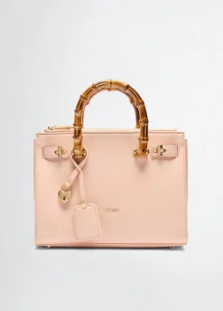 Liu Jo Bolso satchel mediano con asas efecto bambú-Mujer Bolsos De Mano