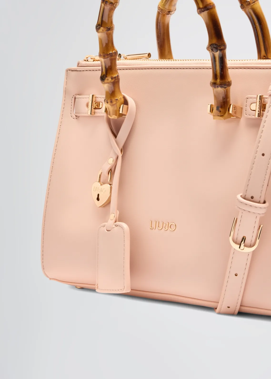 Liu Jo Bolso satchel mediano con asas efecto bambú-Mujer Bolsos De Mano