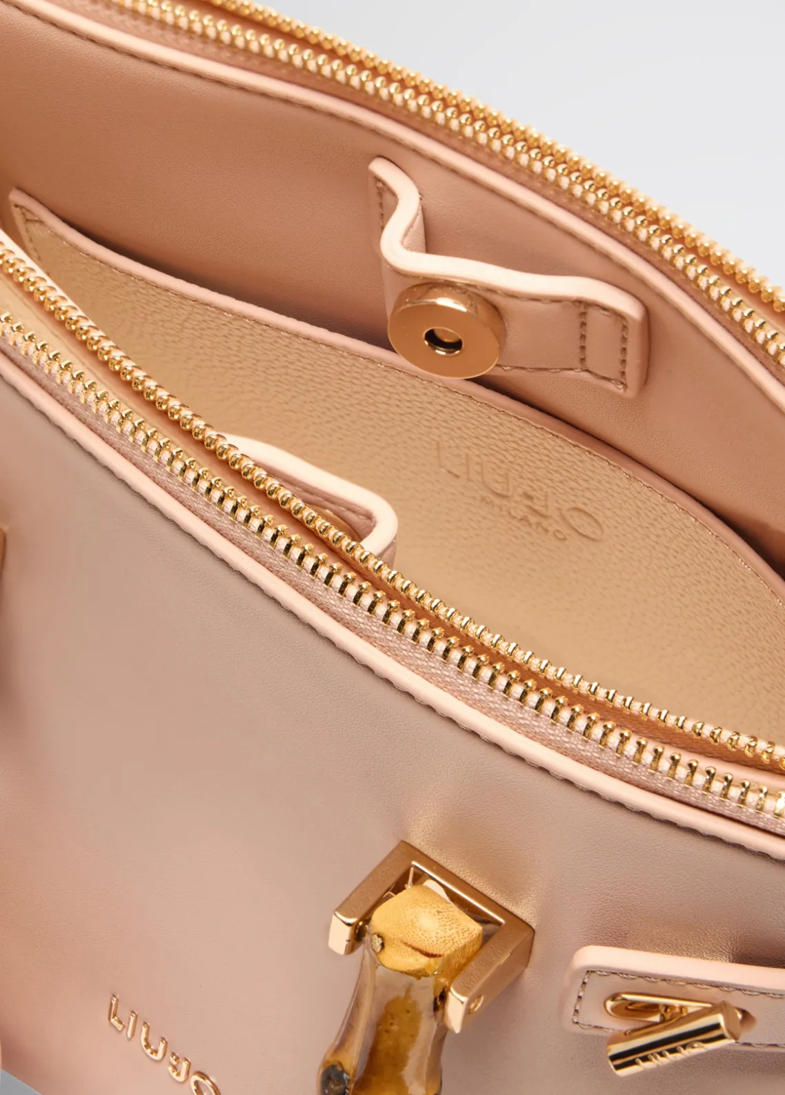 Liu Jo Bolso satchel mediano con asas efecto bambú-Mujer Bolsos De Mano