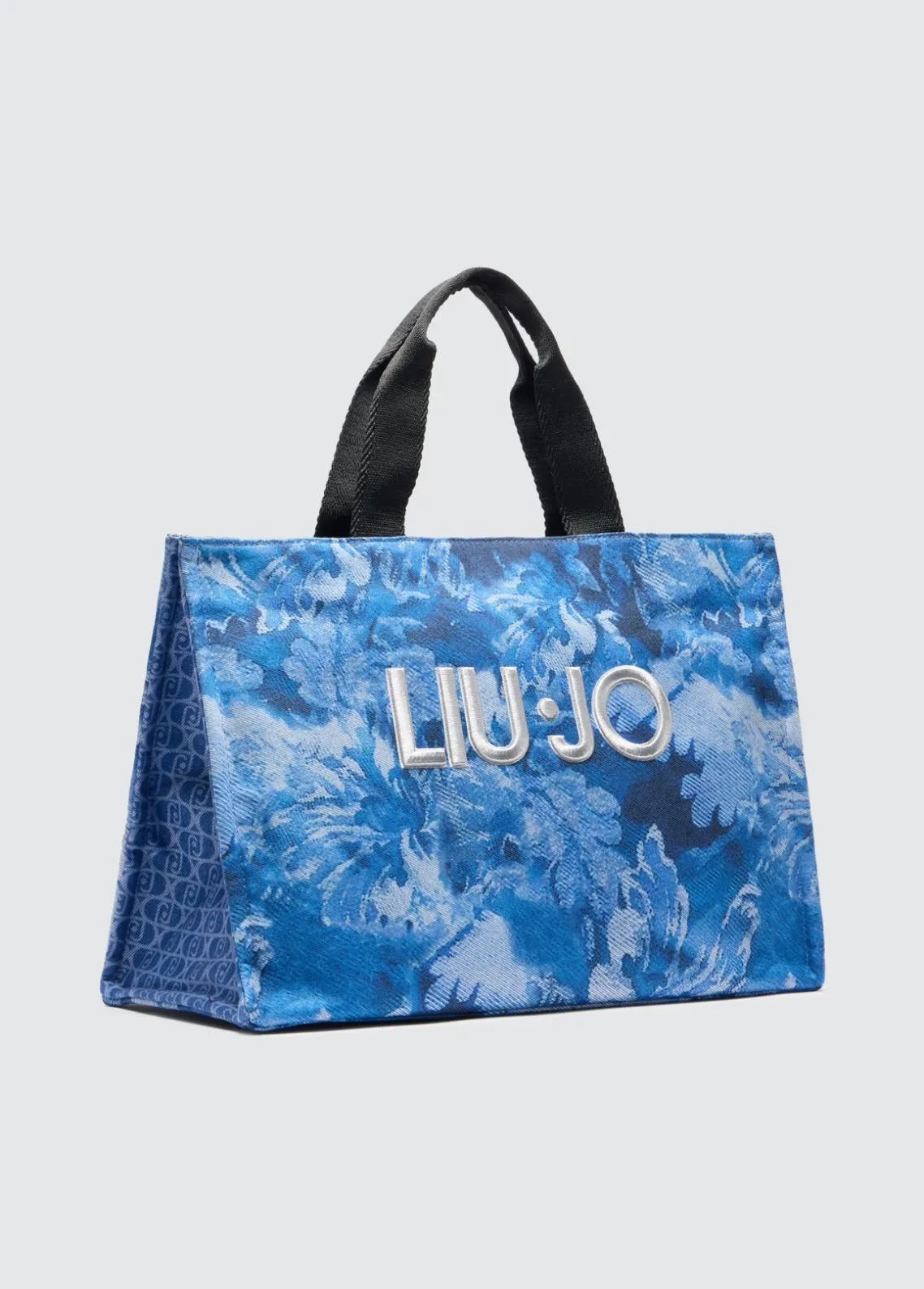 Liu Jo Bolso tote grande de denim estampado-Mujer Tote Bags