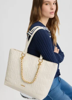 Liu Jo Bolso tote mediano con cadena decorativa-Mujer Tote Bags