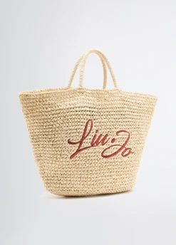 Liu Jo Bolso tote mediano de rafia-Mujer Tote Bags|Moda Baño