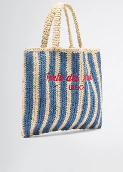 Liu Jo Bolso tote mediano de rafia a rayas-Mujer Tote Bags|Moda Baño
