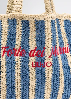 Liu Jo Bolso tote mediano de rafia a rayas-Mujer Tote Bags|Moda Baño