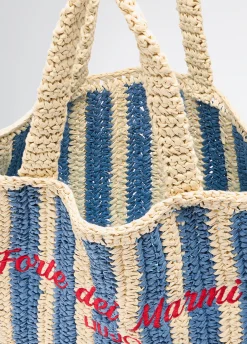 Liu Jo Bolso tote mediano de rafia a rayas-Mujer Tote Bags|Moda Baño