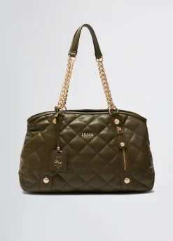 Liu Jo Bolso tote mediano guateado con charm-Mujer Tote Bags