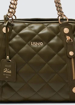 Liu Jo Bolso tote mediano guateado con charm-Mujer Tote Bags