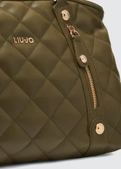 Liu Jo Bolso tote mediano guateado con charm-Mujer Tote Bags