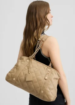 Liu Jo Bolso tote mediano guateado con charm-Mujer Tote Bags