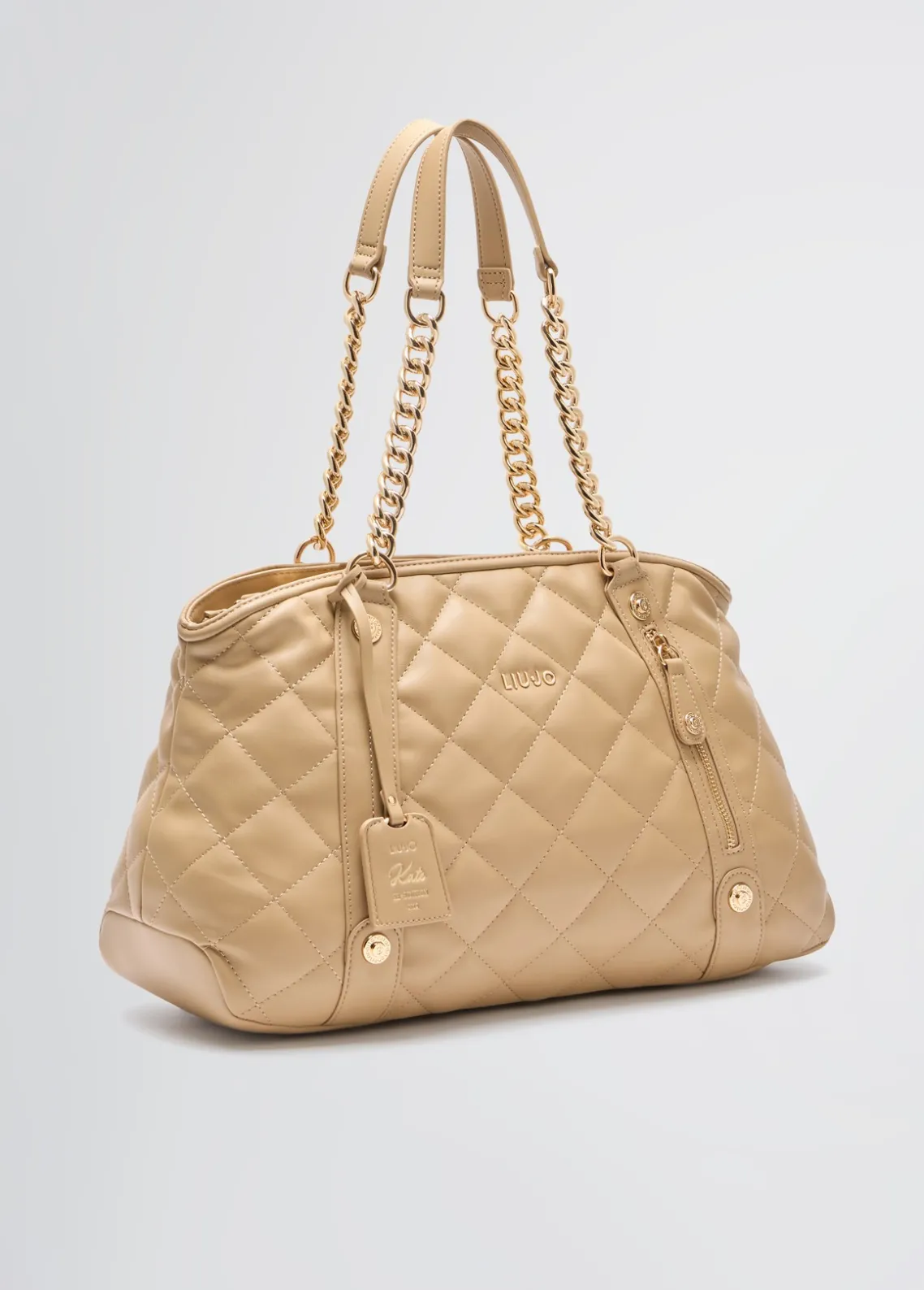 Liu Jo Bolso tote mediano guateado con charm-Mujer Tote Bags
