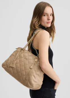 Liu Jo Bolso tote mediano guateado con charm-Mujer Tote Bags