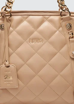 Liu Jo Bolso tote mediano guateado con charm-Mujer Tote Bags