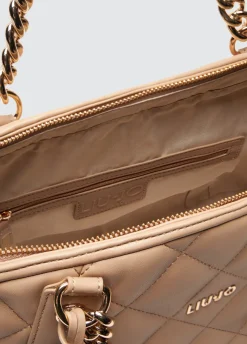 Liu Jo Bolso tote mediano guateado con charm-Mujer Tote Bags
