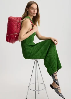Liu Jo Bolso tote mediano guateado con charm-Mujer Tote Bags