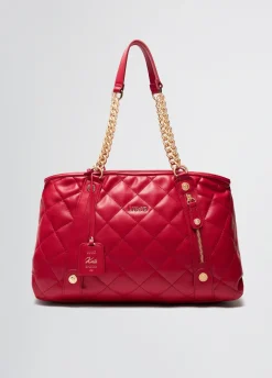 Liu Jo Bolso tote mediano guateado con charm-Mujer Tote Bags